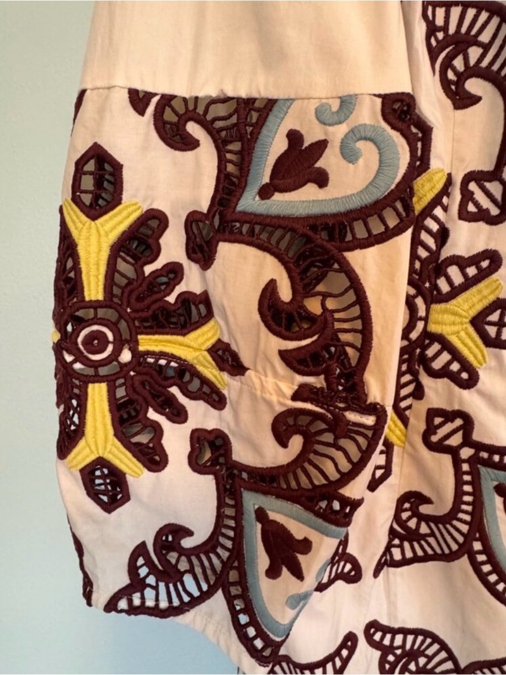 Tuckernuck Citron & Slate Blue Embroidered Rhoda Tunic Dress – Size 6- MB0260 - Picture 8 of 8